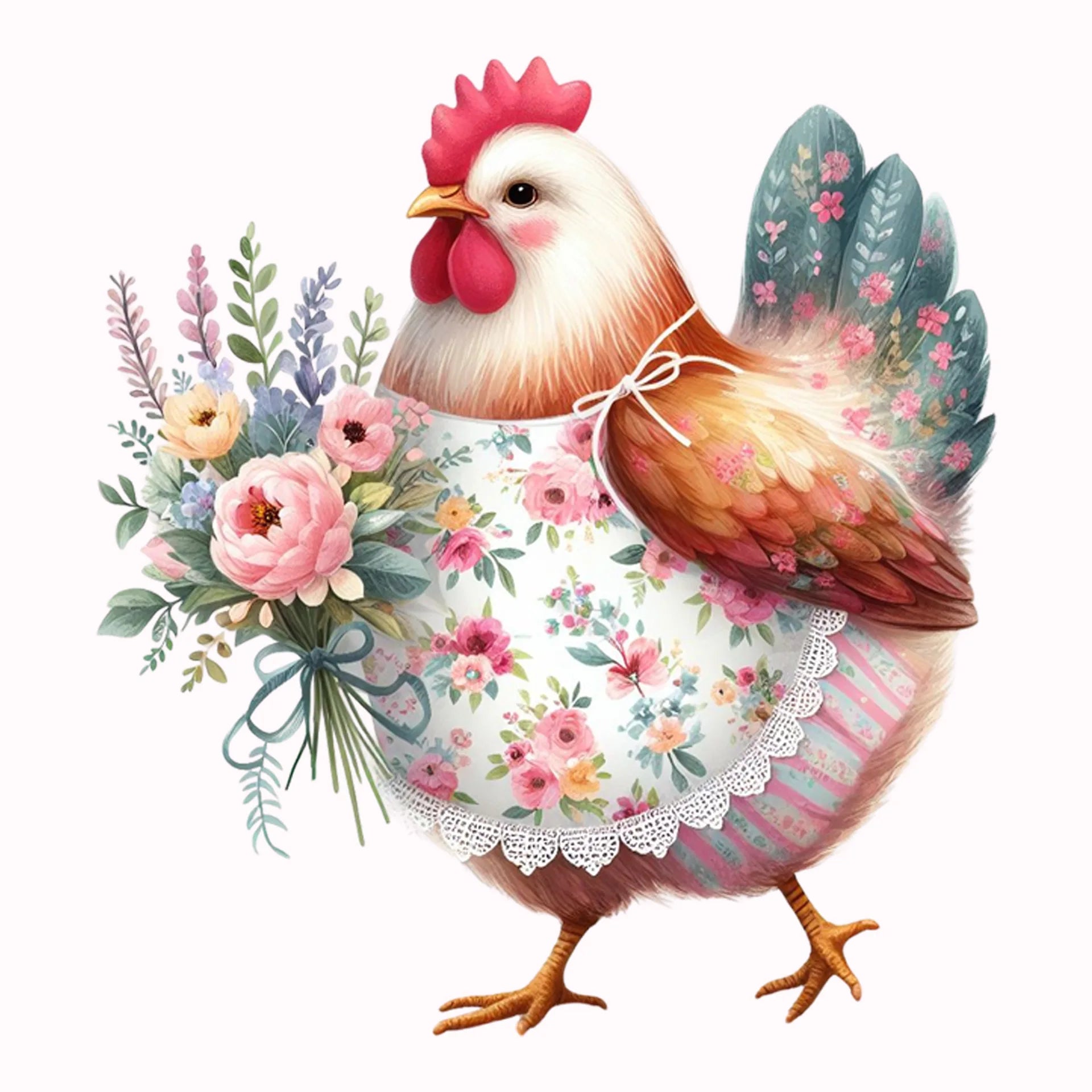 Permanent Sticker Huhn Rosie