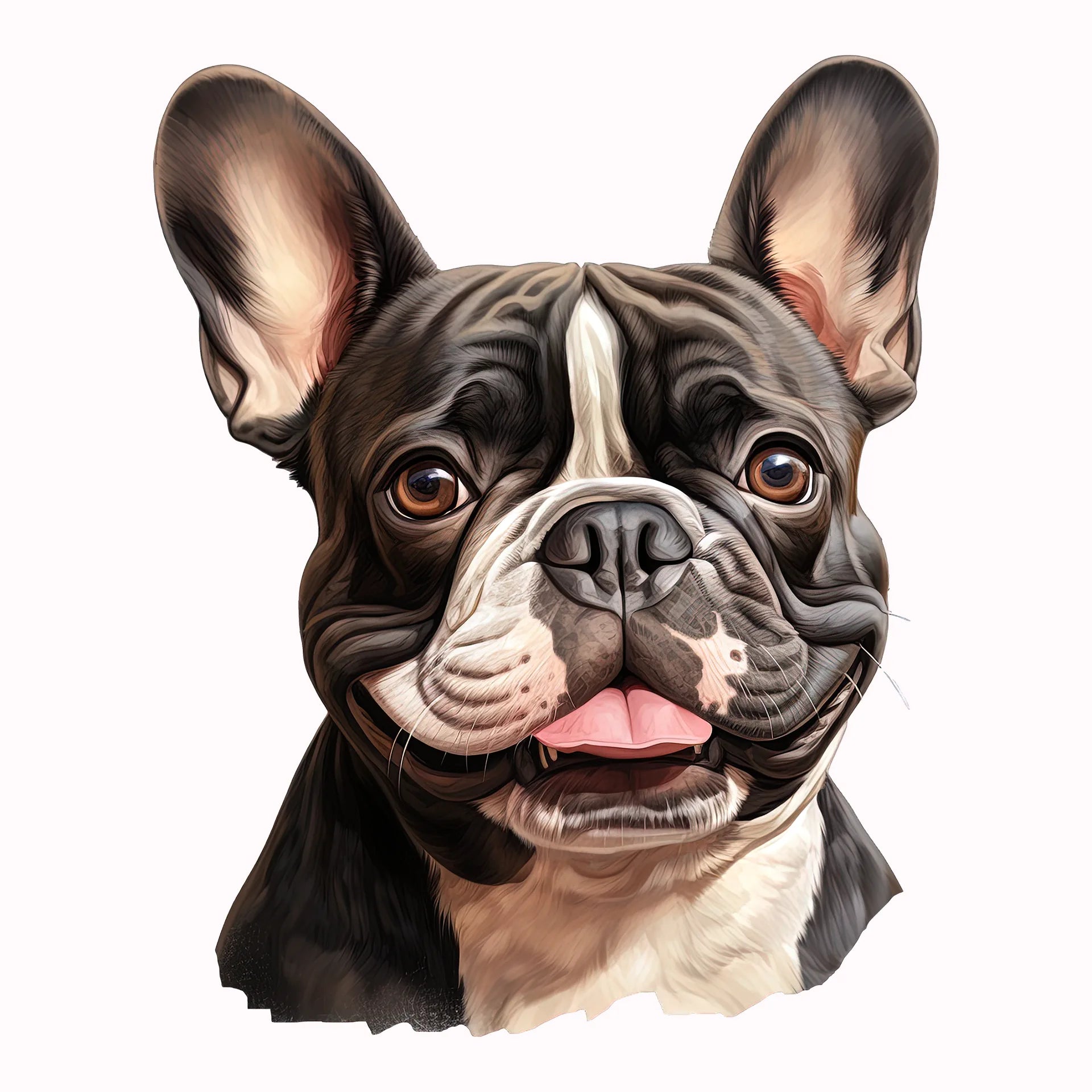 Permanent Sticker Hund Französische Bulldogge Schwarz