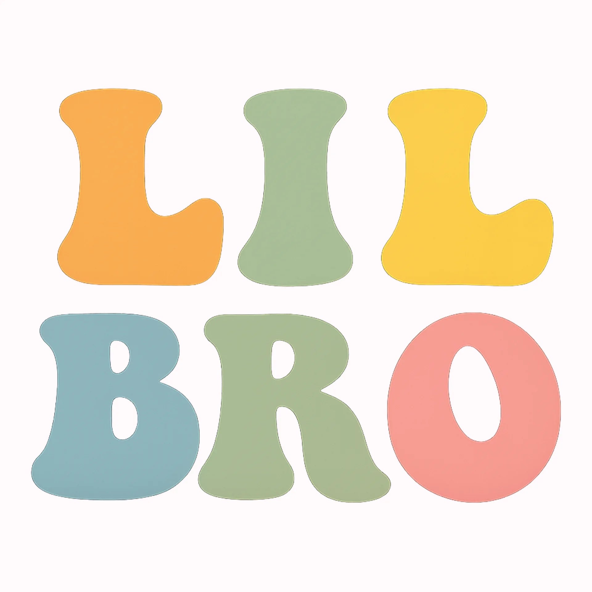 Permanent Sticker Lil Bro Pastel