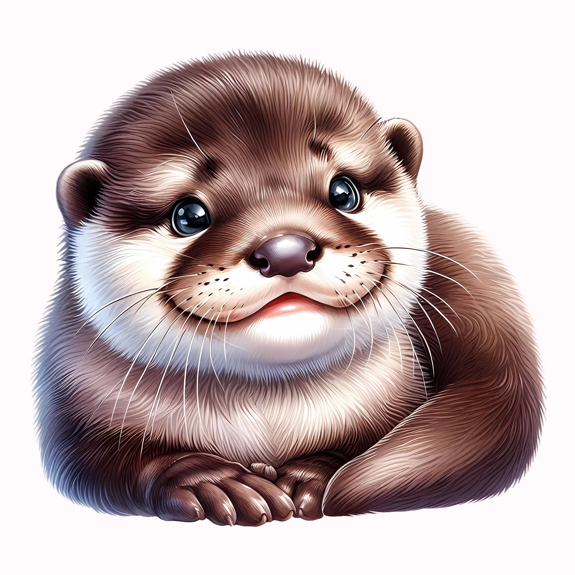 Permanent Sticker Otterchen Herzensfreunde