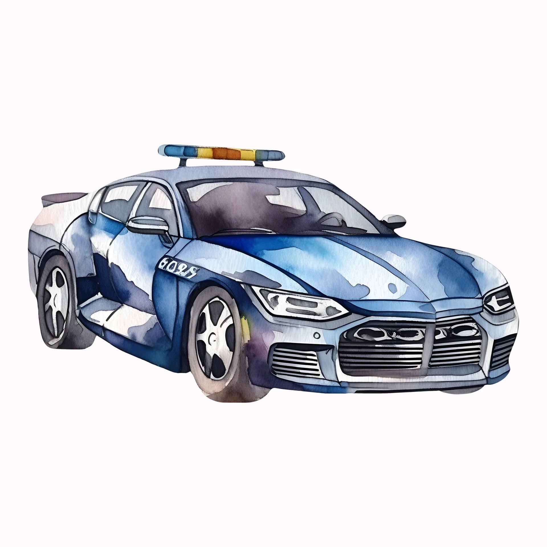 Permanent Sticker Polizei Rennauto