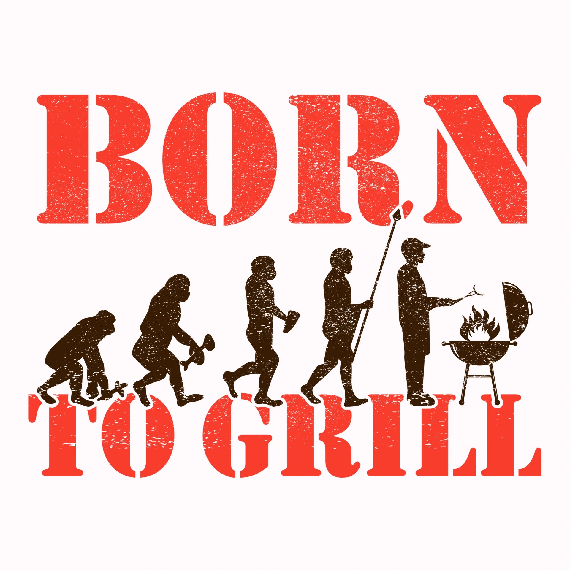 Permanent Sticker Born To Grill