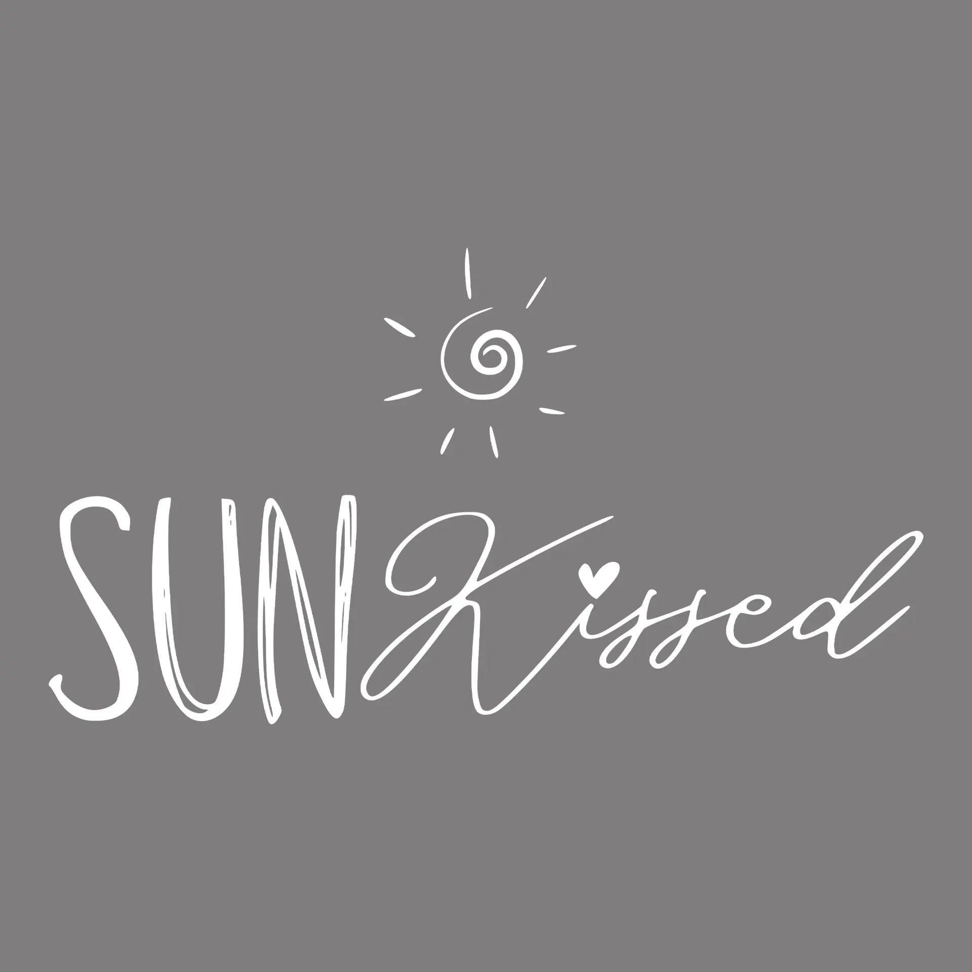 Permanent Sticker Schriftzug SUN Kissed Weiß