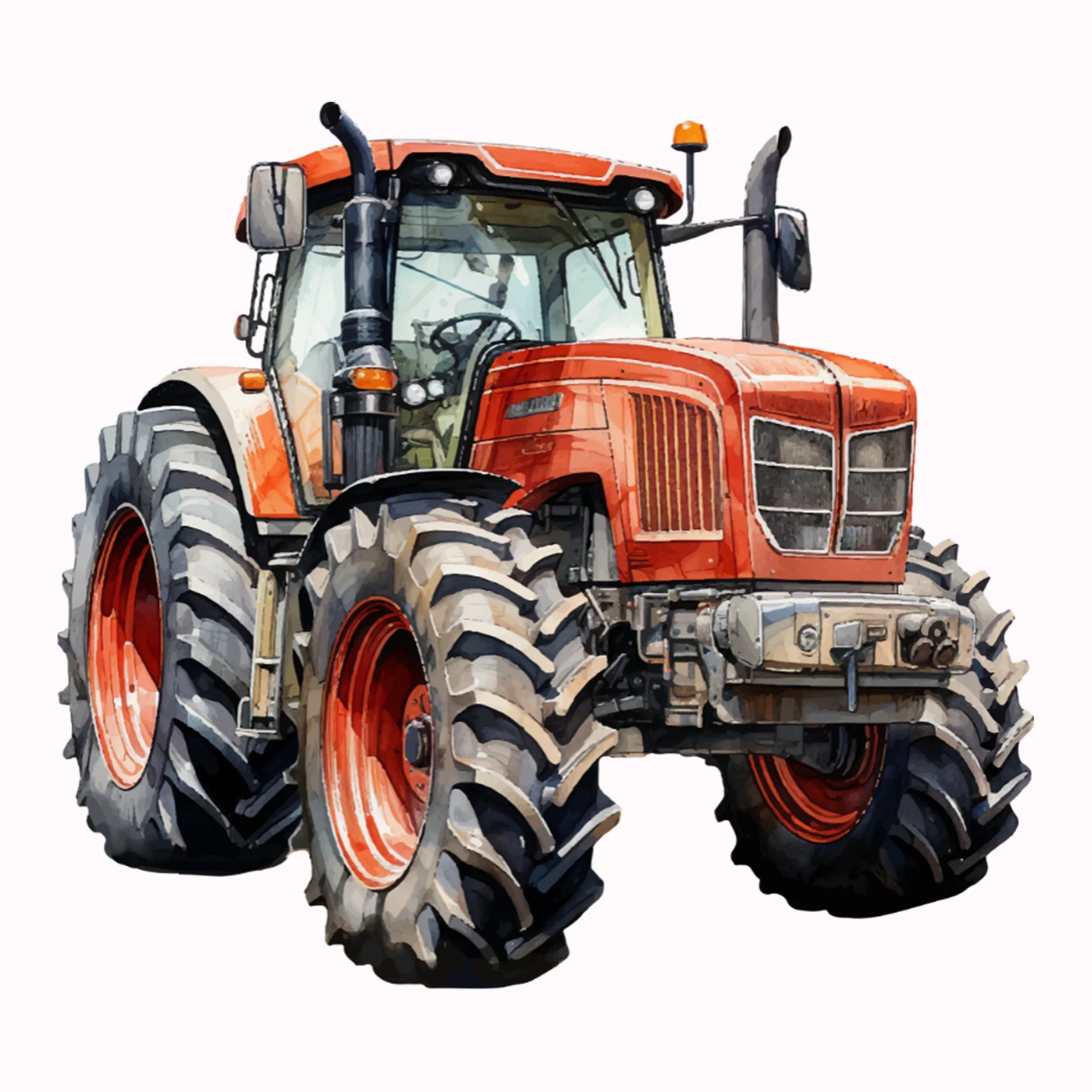 Permanent Sticker Traktor Rot