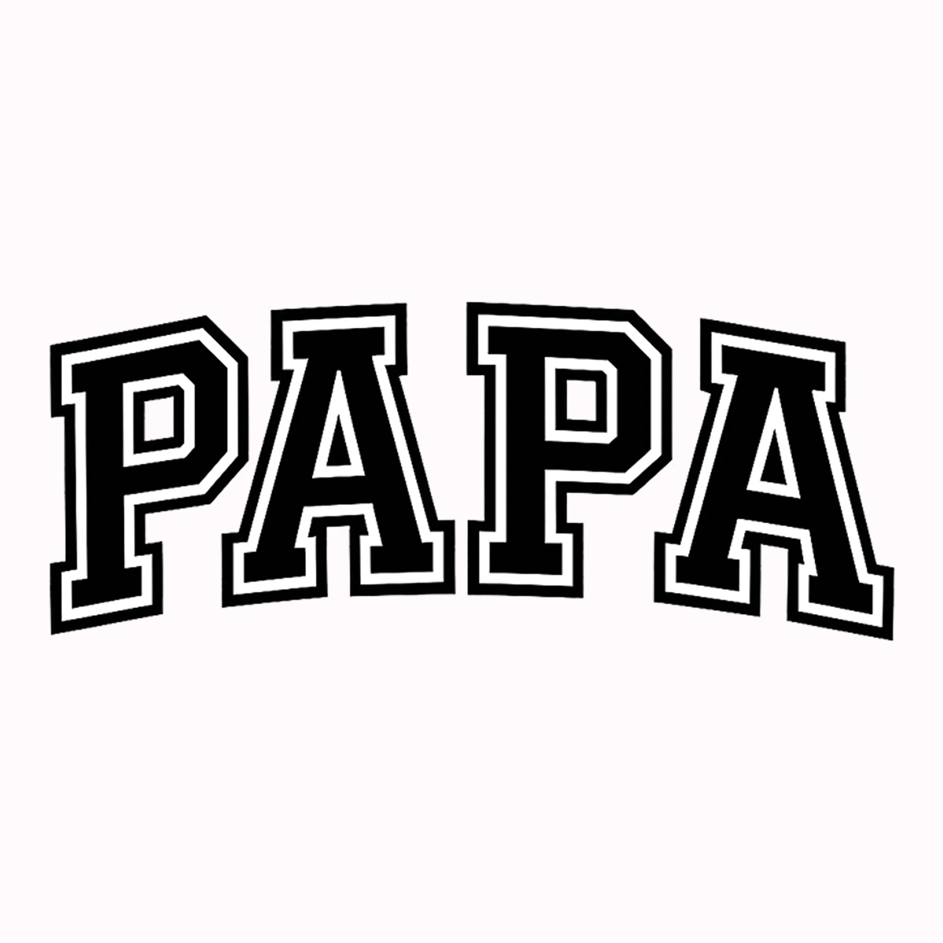 Permanent Sticker Schriftzug Papa