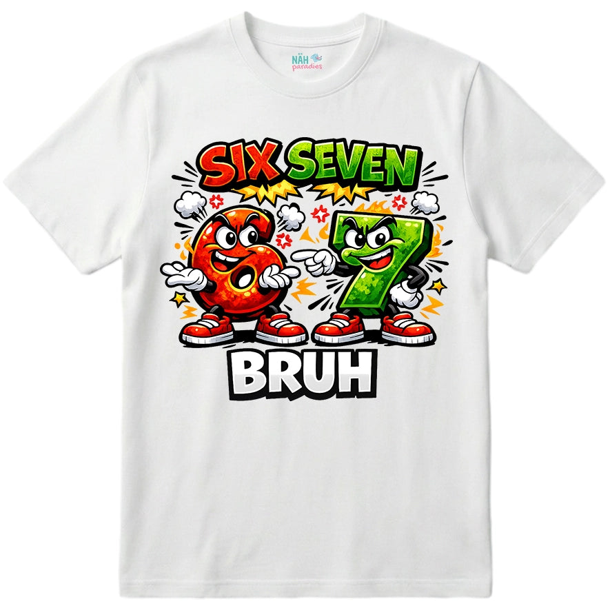 Six Seven Bruh – Kinder T-Shirt mit Namen | 67 Meme personalisierbar