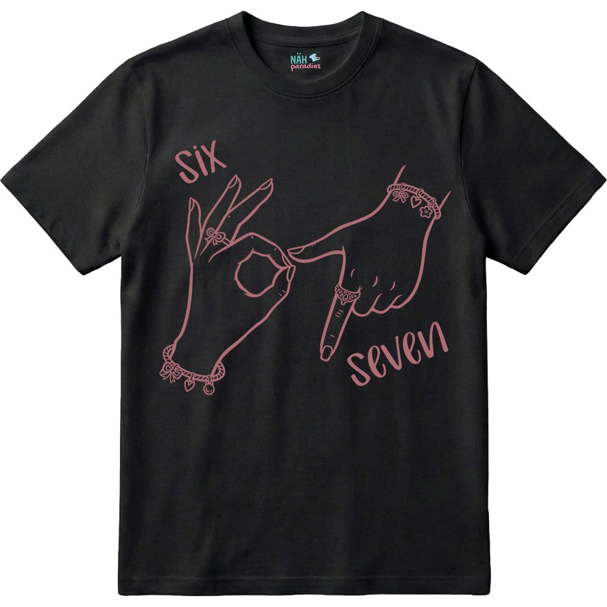 Six Seven Hände – Kinder T-Shirt mit Namen | 67 Meme personalisierbar