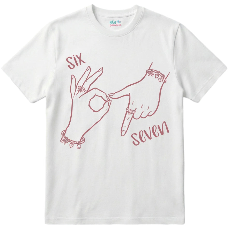 Six Seven Hände – Kinder T-Shirt mit Namen | 67 Meme personalisierbar