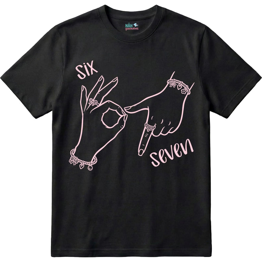 Six Seven Hände – Kinder T-Shirt mit Namen | 67 Meme personalisierbar