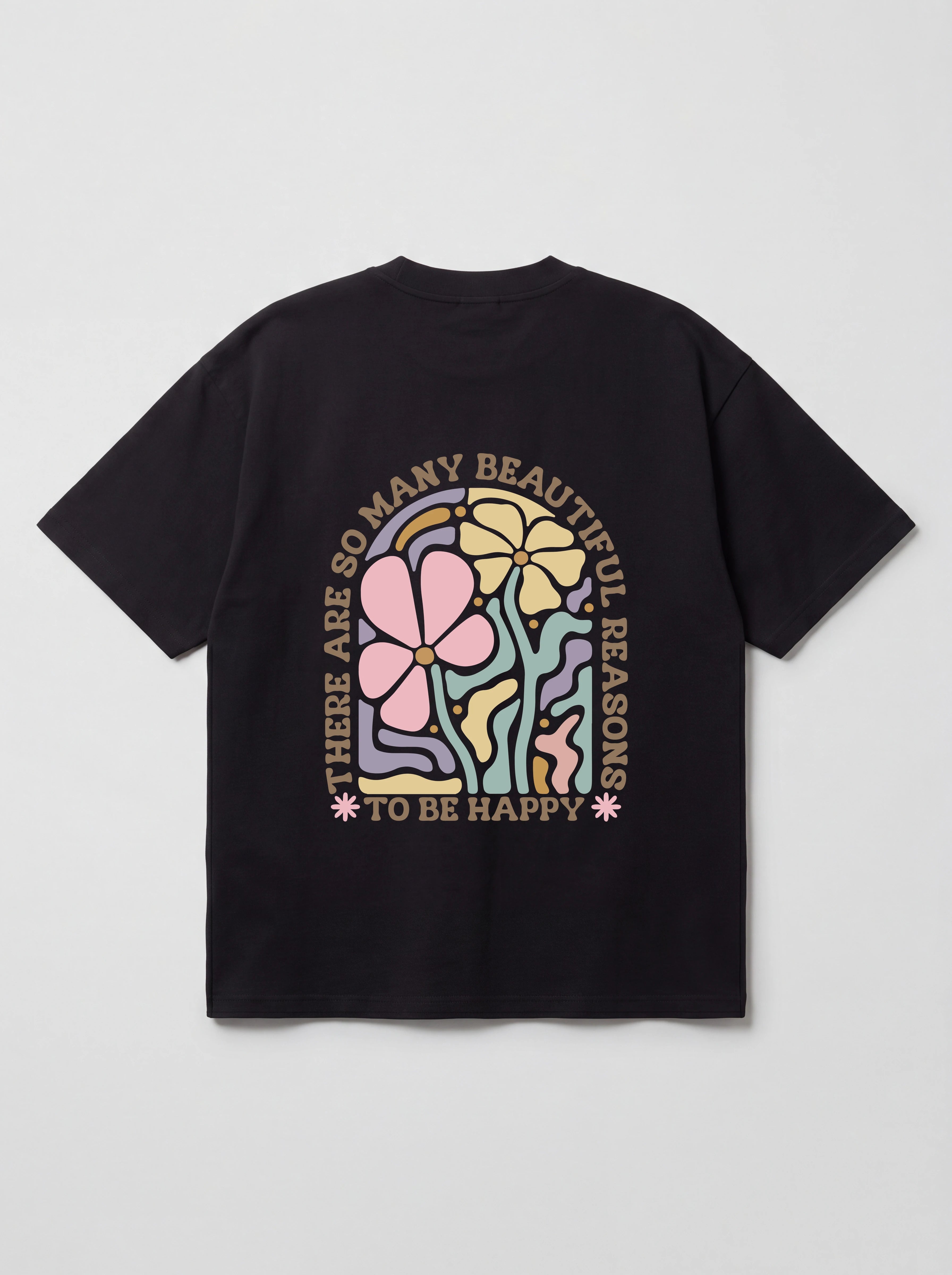 SO MANY BEAUTIFUL REASONS TO BE HAPPY RETRO - OVERSIZED SHIRT BACKPRINT