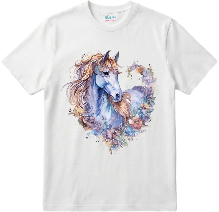 Bio T-Shirt Herzliches Pferd Lila