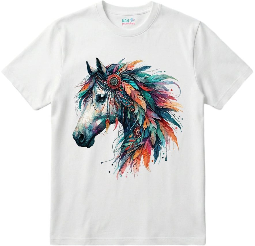 Bio T-Shirt Boho Pferd Rainbow Spirit