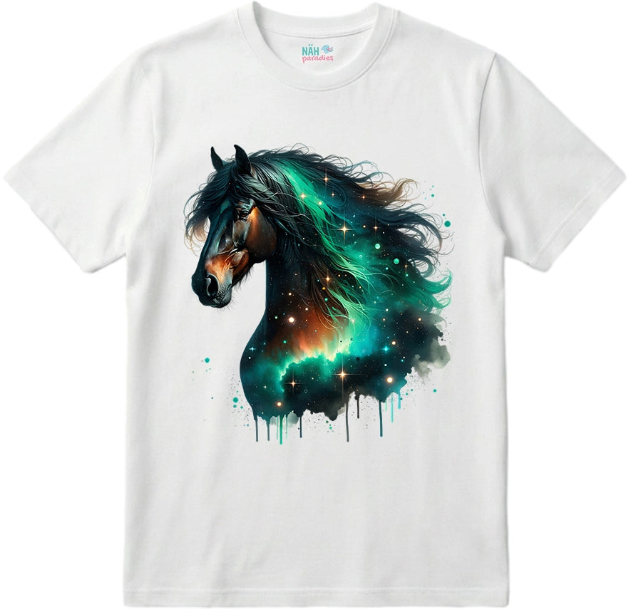 Bio T-Shirt Galaxie Pferd Greenlight