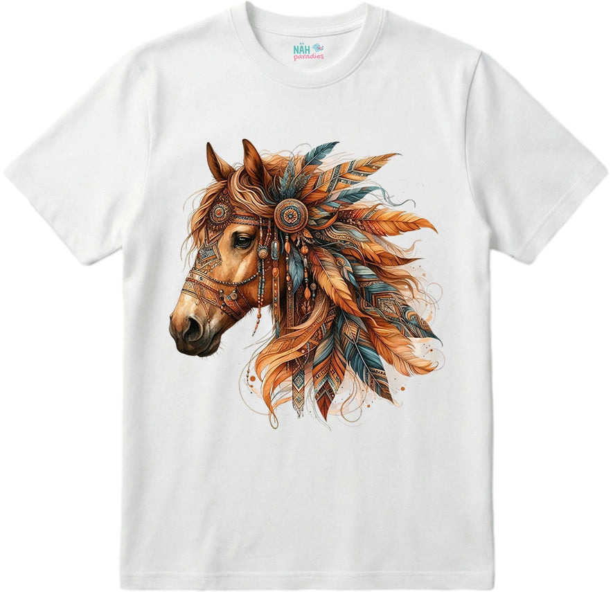 Bio T-Shirt Boho Pferd Braun