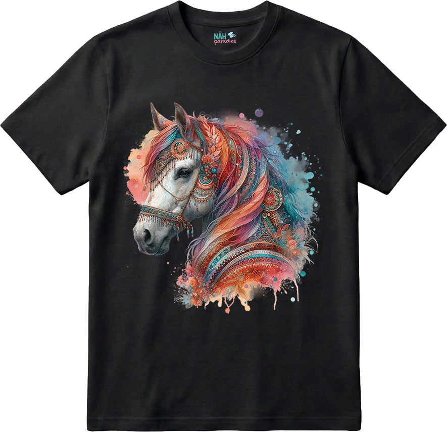 Bio T-Shirt Boho Pferd Colorful Soul