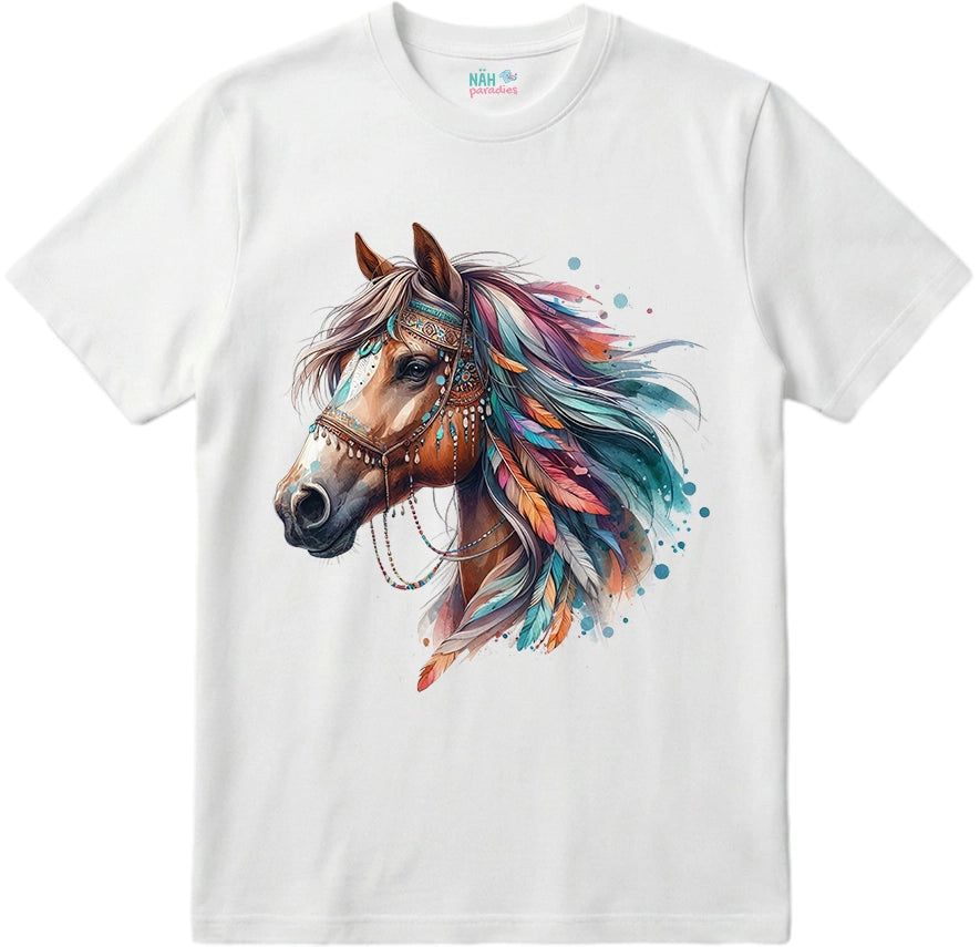 Bio T-Shirt Boho Pferd Wild Heart