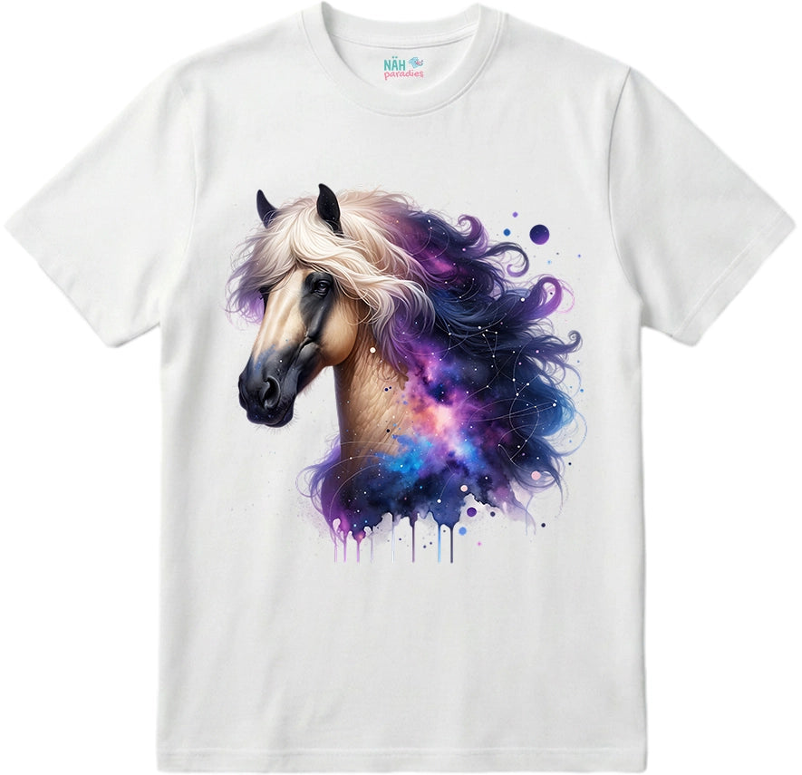 Bio T-Shirt Galaxie Pferd Lila