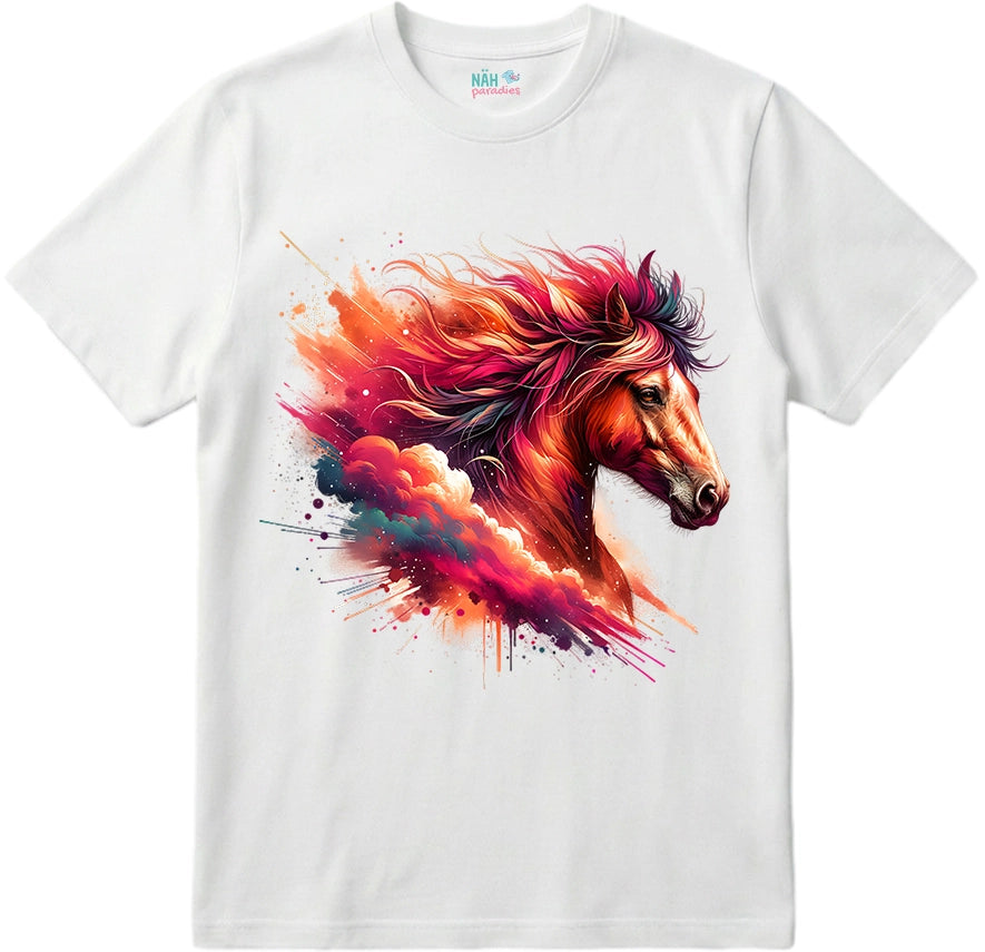 Bio T-Shirt Galaxie Pferd Rot
