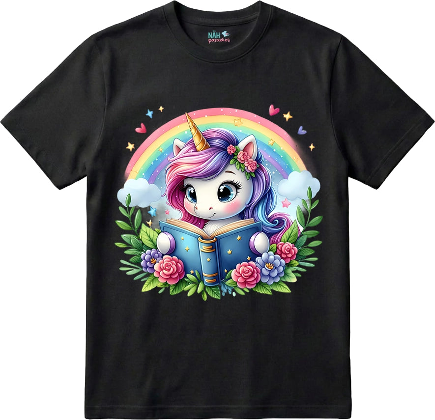 Bio T-Shirt Einhorn Regenbogenleser