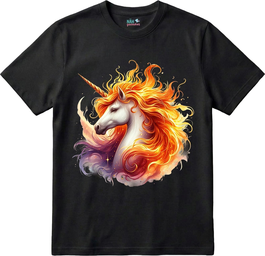 Bio T-Shirt Einhorn Flammenmähne