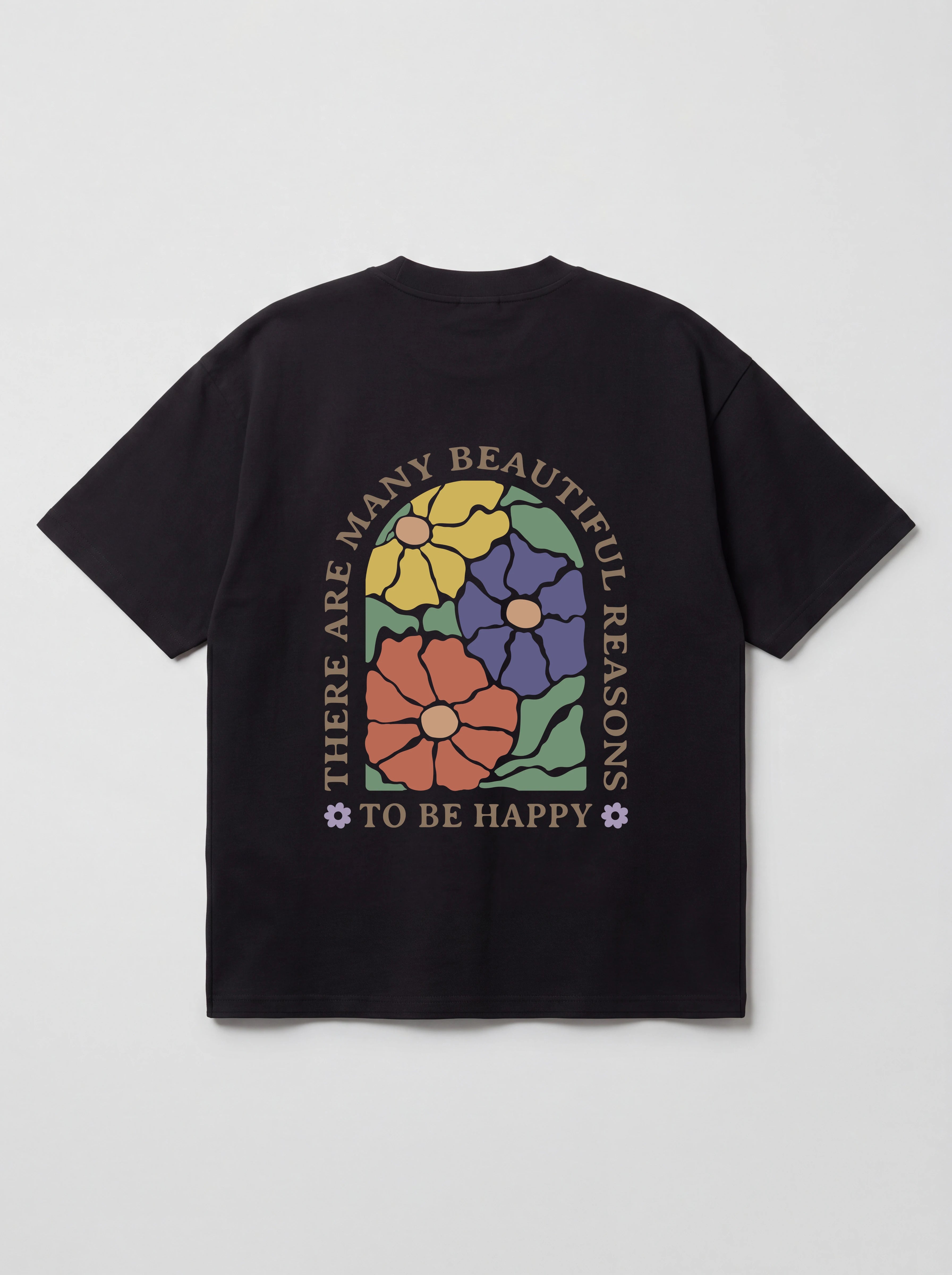 THERE ARE MANY BEAUTIFUL REASONS TO BE HAPPY - OVERSIZED SHIRT BACKPRINT