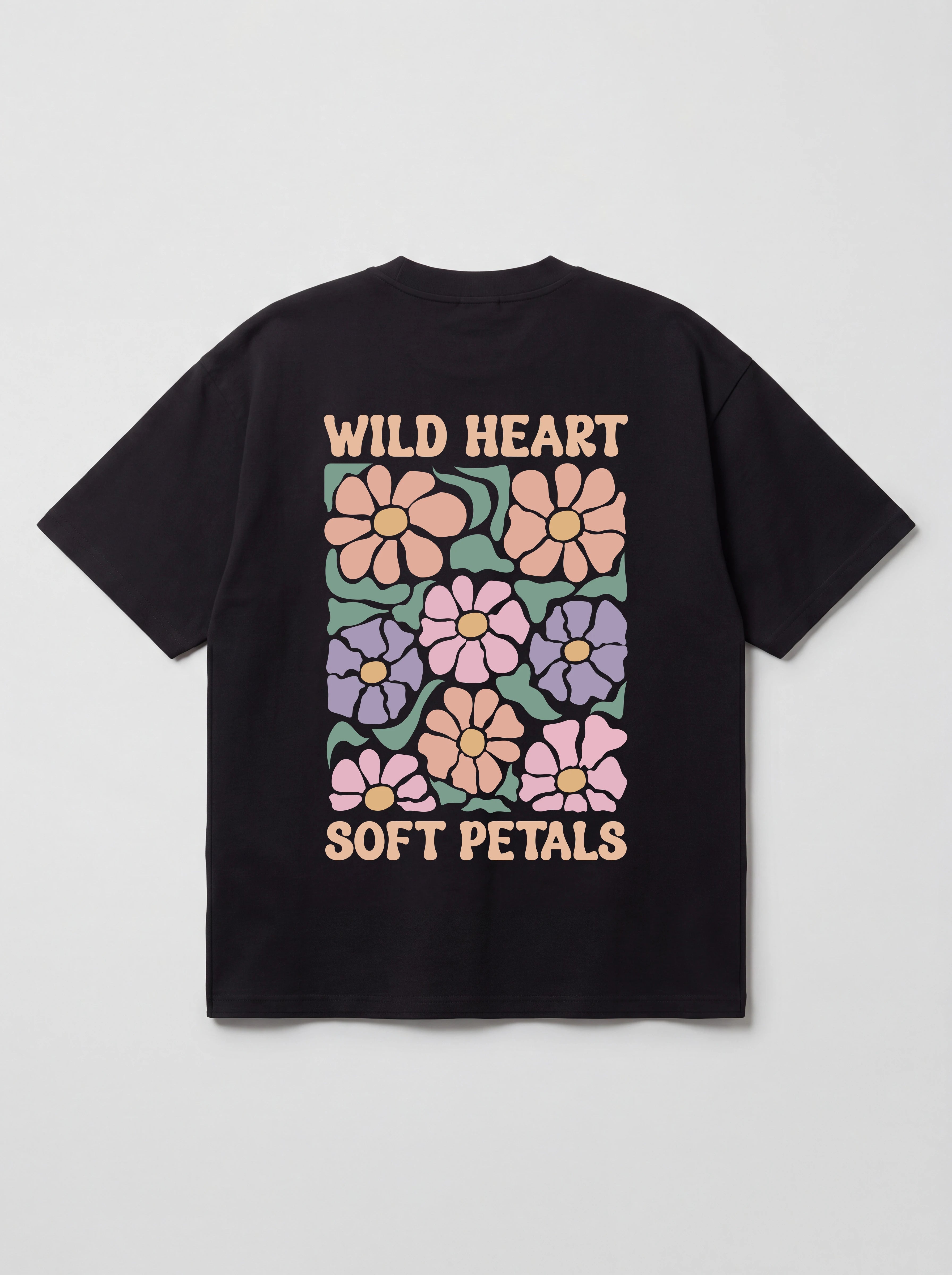WILD HEART SOFT PETALS - OVERSIZED SHIRT BACKPRINT