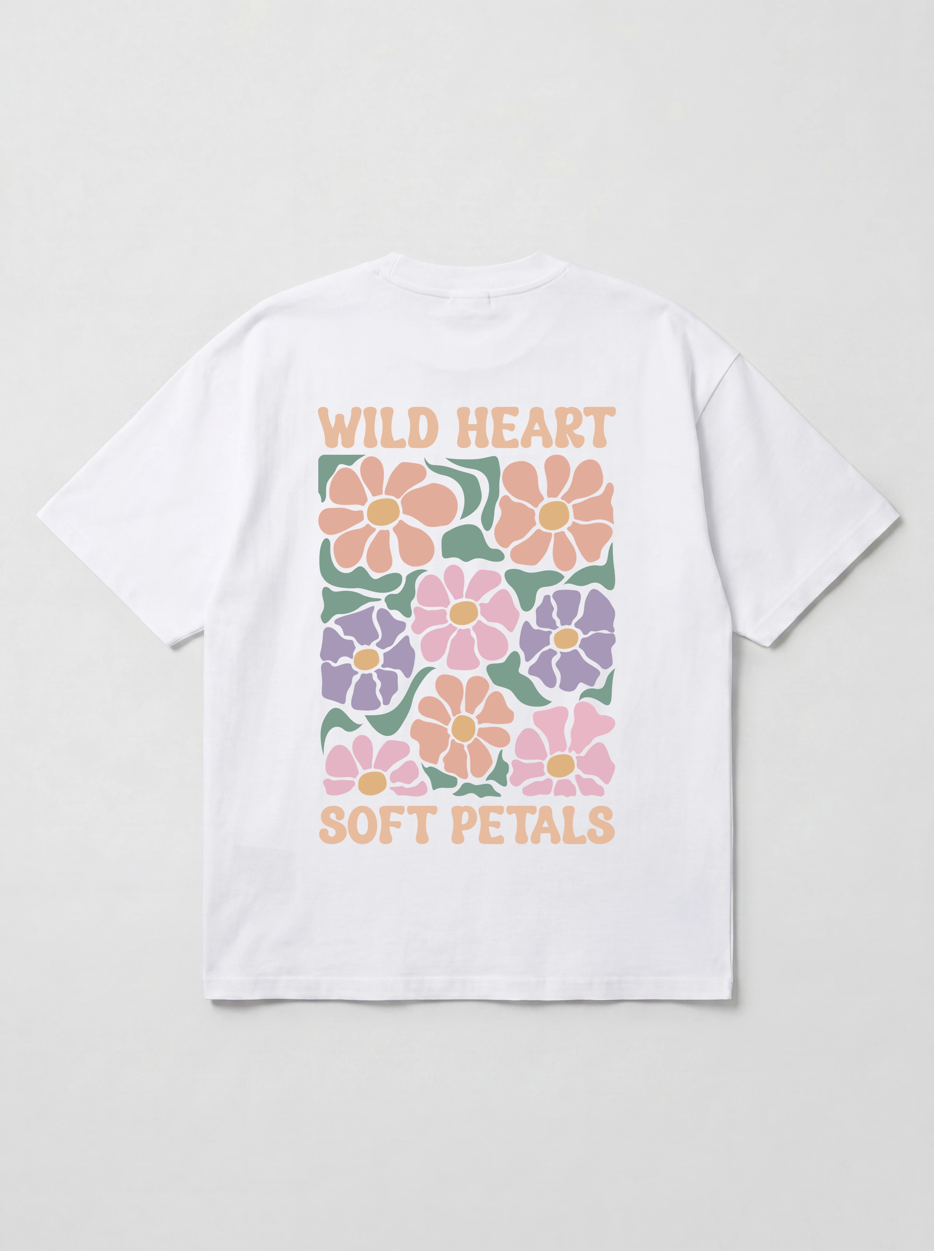 WILD HEART SOFT PETALS - OVERSIZED SHIRT BACKPRINT