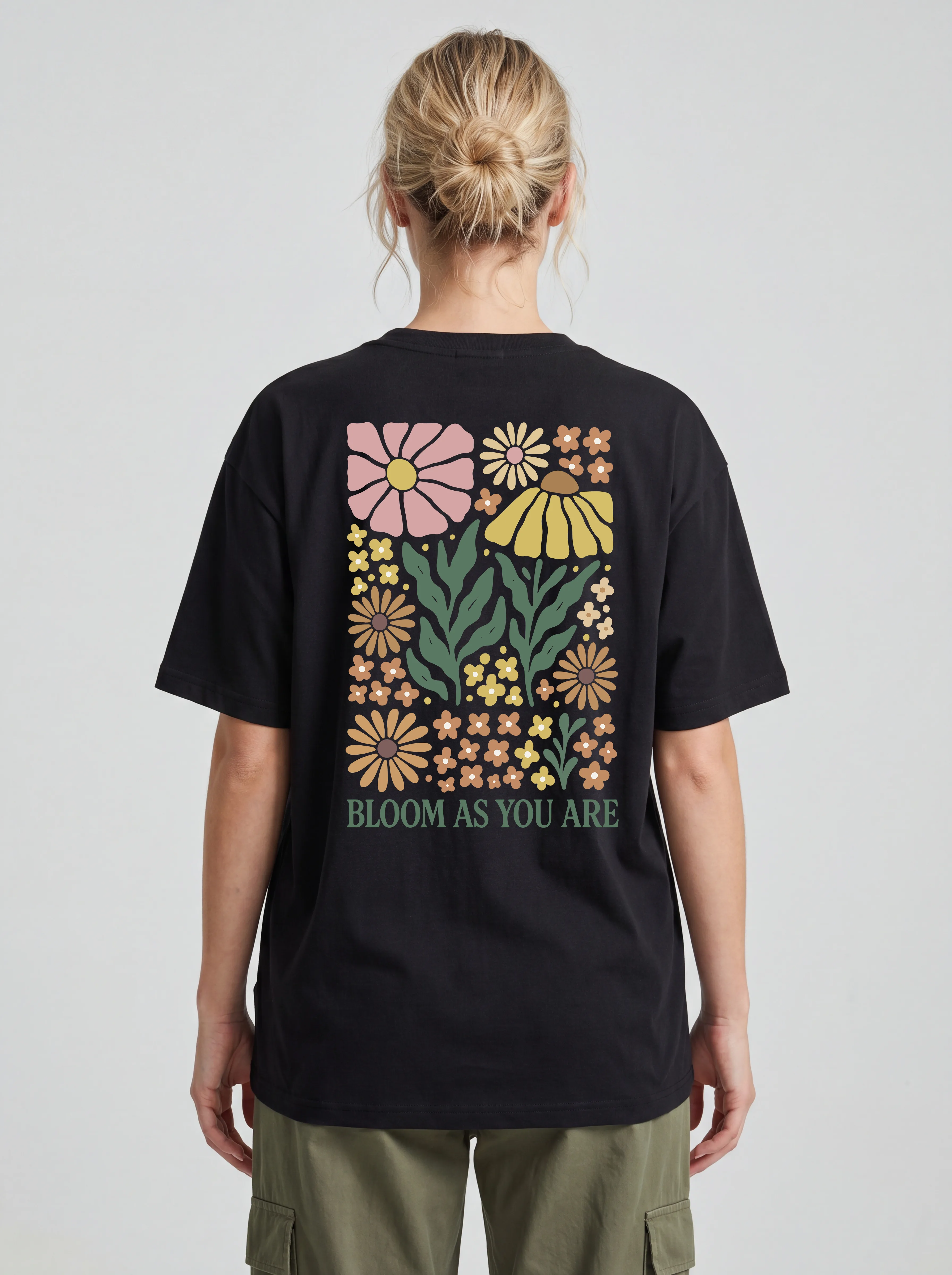 BLOOM AS YOU ARE FLORAL - OVERSIZED SHIRT BACKPRINT