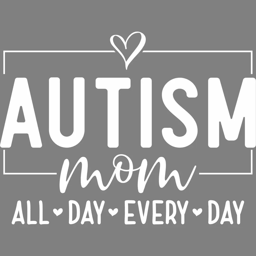 Bügelbild Autism Mom weiß - S