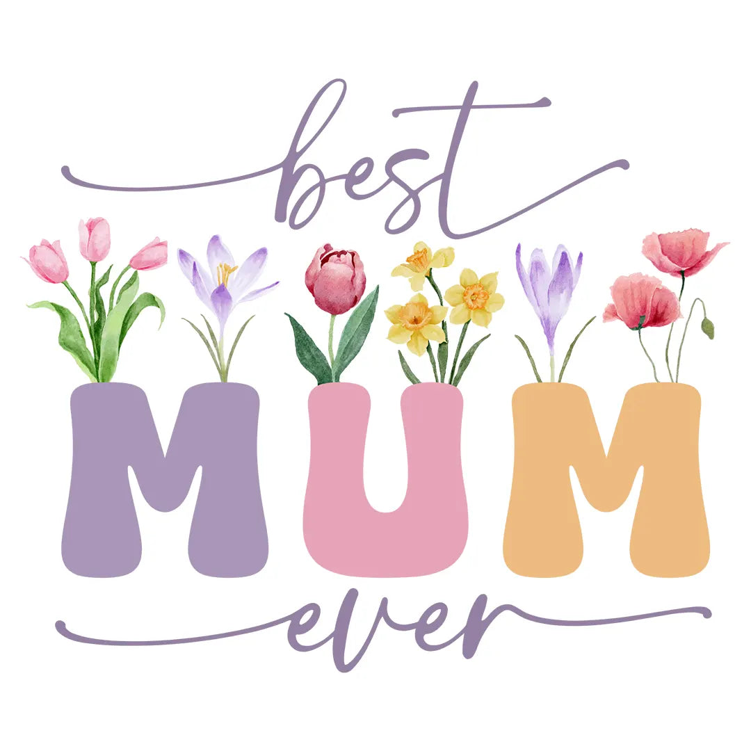Bügelbild Best Mum ever - S