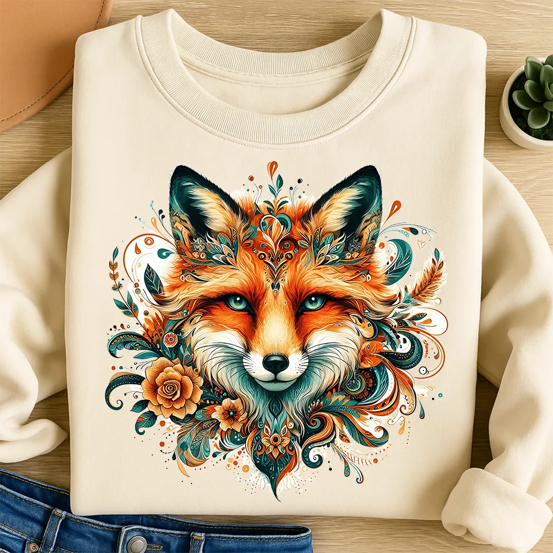 Bügelbild Boho Fuchs Seelenzauber