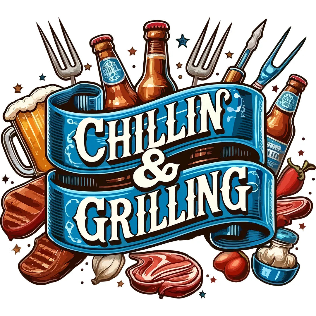 Bügelbild Chillin & Grilling - S