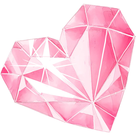 Buegelbild-Diamant-Herz-Pink