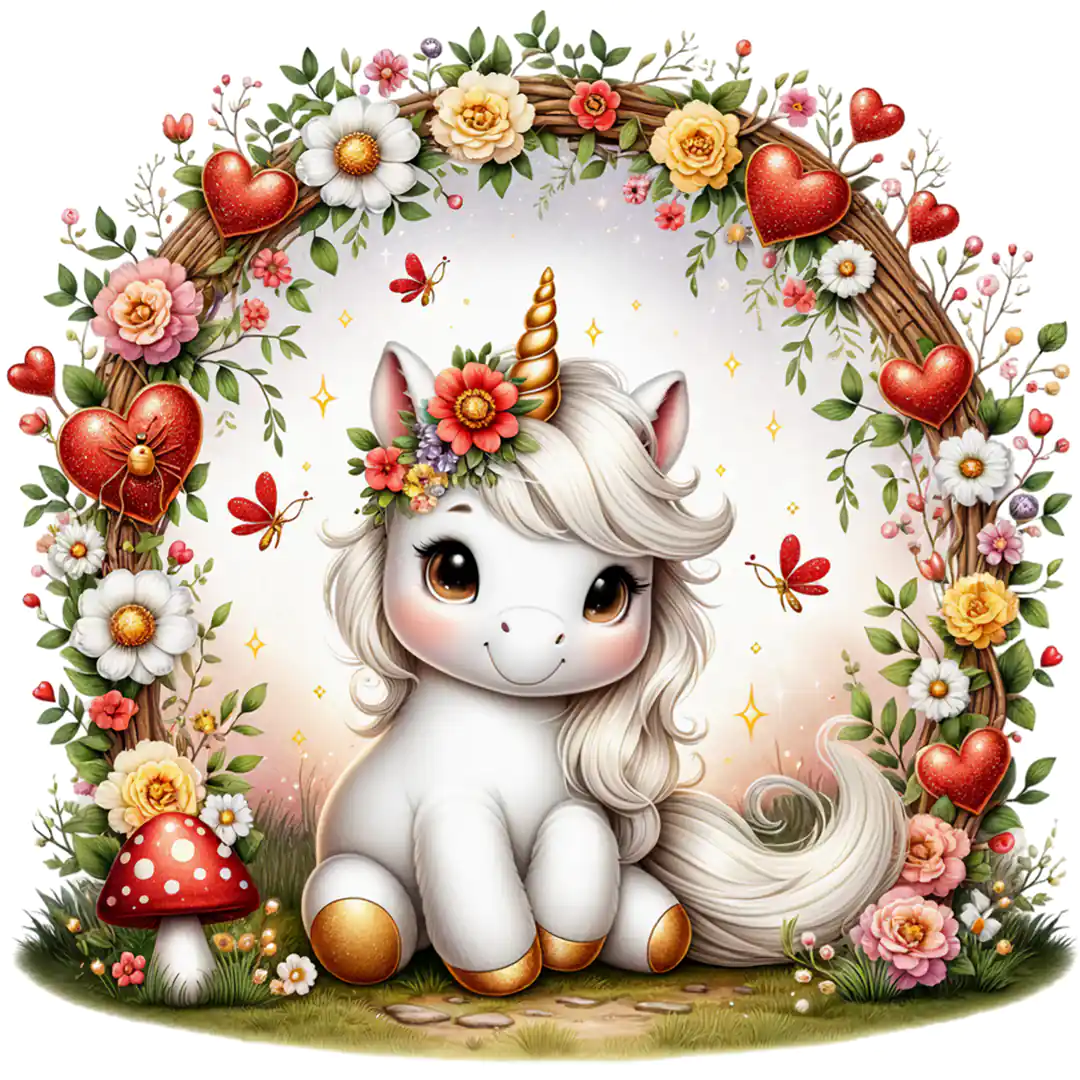 Bügelbild Einhorn Aurelias Naturzauber