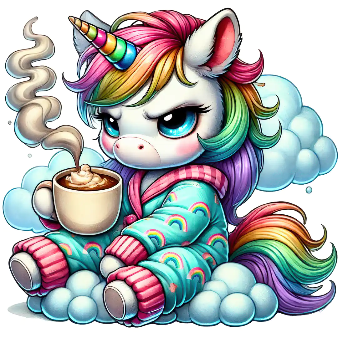 Bügelbild Einhorn Cappuccino Mood