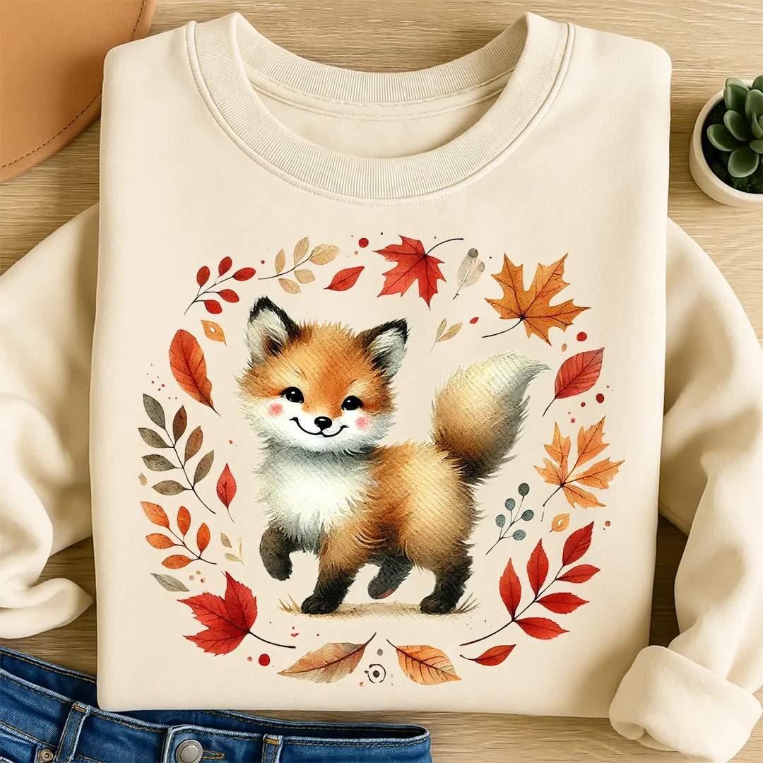 Bügelbild Fuchs Goldener Herbst