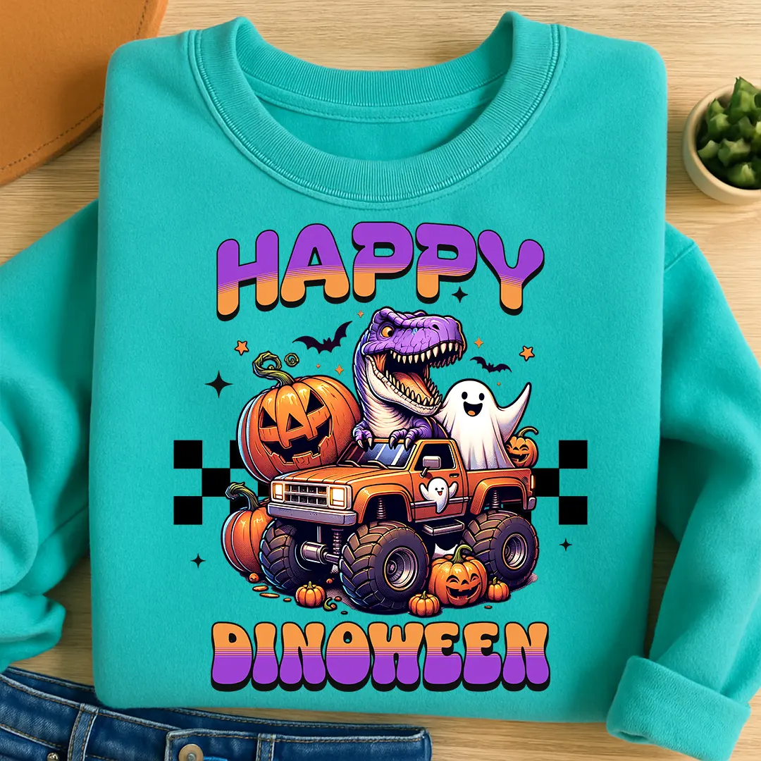 Bügelbild Happy Dinoween