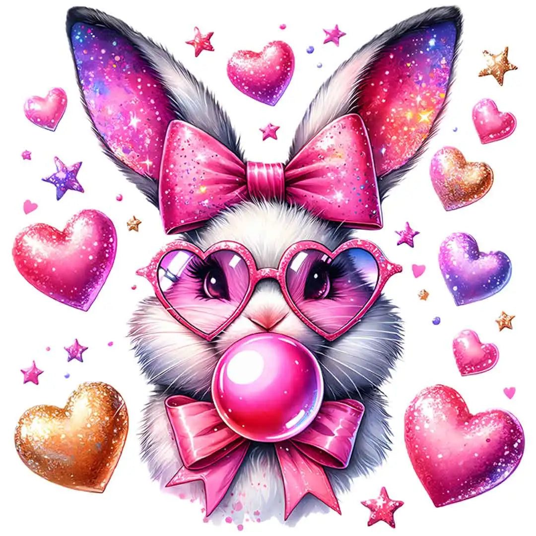 Bügelbild Ostern Hase Zuckerschnute - S
