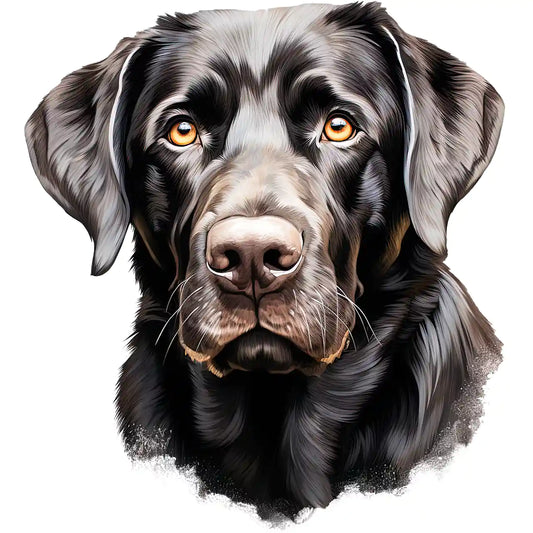 Bügelbild Hund Schwarzer Labrador