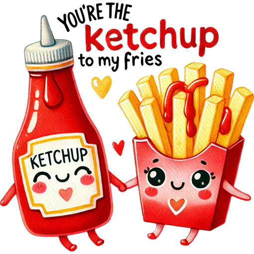 Buegelbild-Ketchup-to-my-Fries