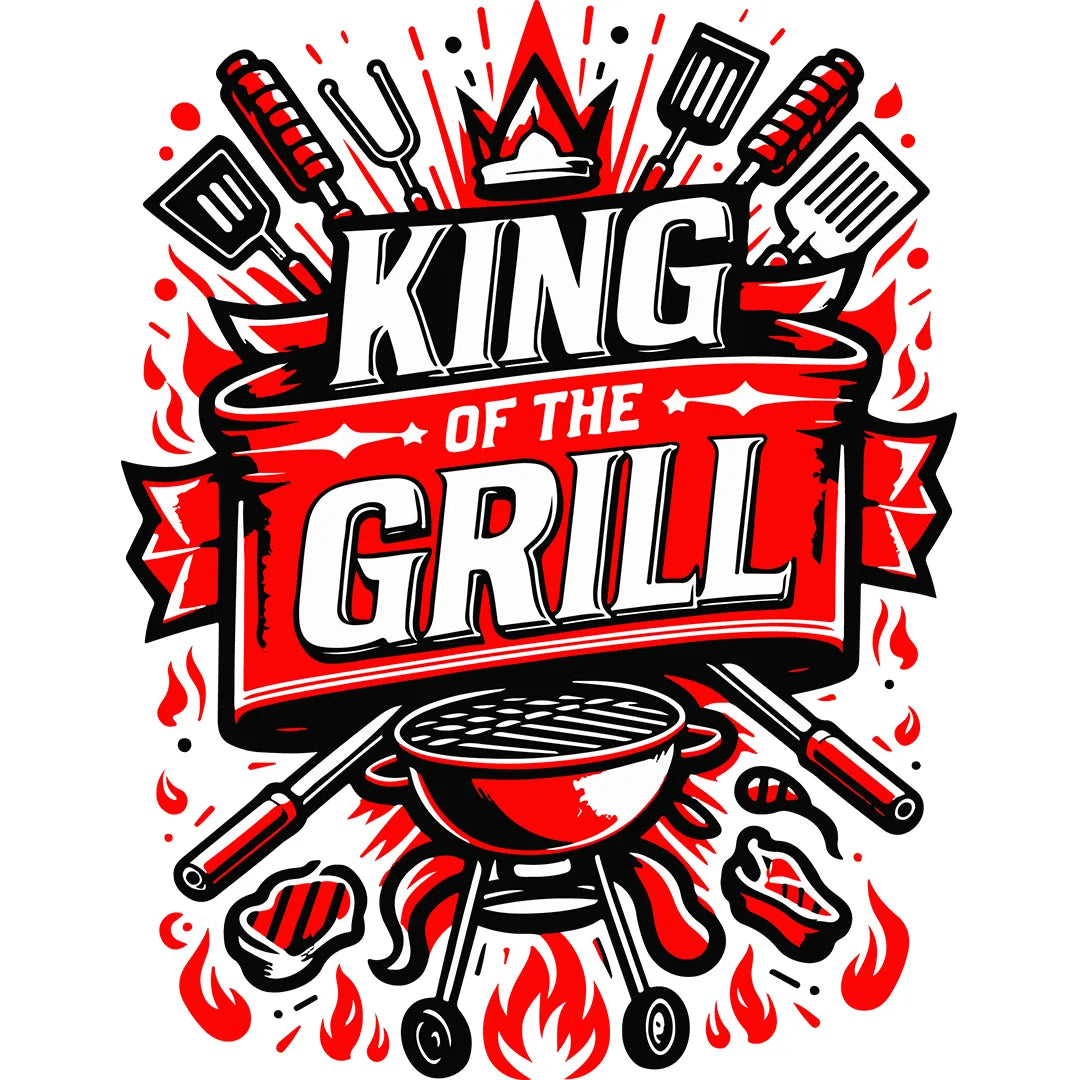 Bügelbild King of the Grill - S