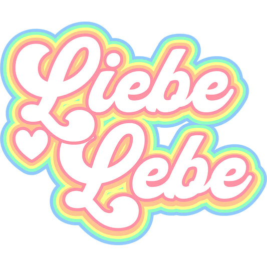 Bügelbild Liebe Lebe