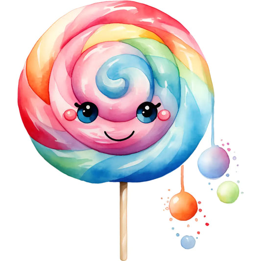 Bügelbild Lollipop Rainbow