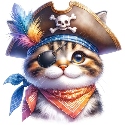 Bügelbild Piratenkatze Coco