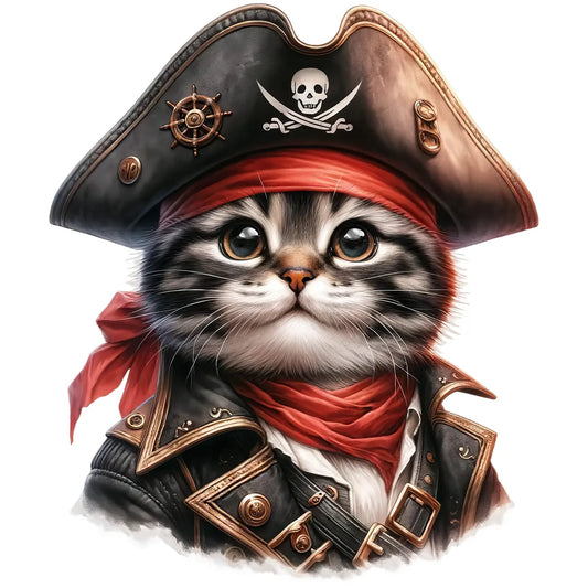 Bügelbild Piratenkatze Joe