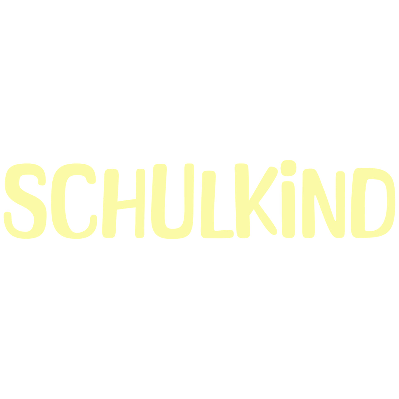 Buegelbild-Schriftzug-1-Schulkind-Gelb