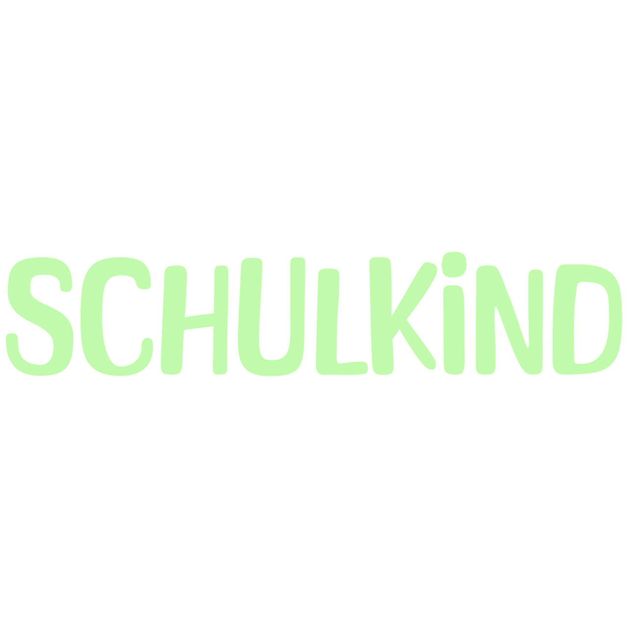 Buegelbild-Schriftzug-1-Schulkind-Gruen