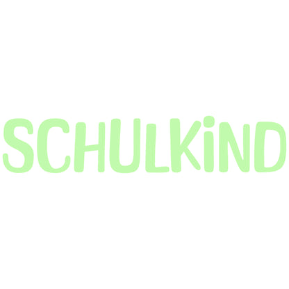 Buegelbild-Schriftzug-1-Schulkind-Gruen