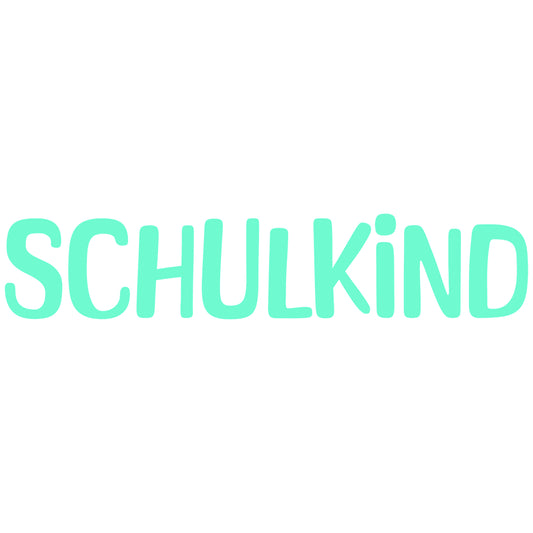 Buegelbild-Schriftzug-1-Schulkind-Tuerkis