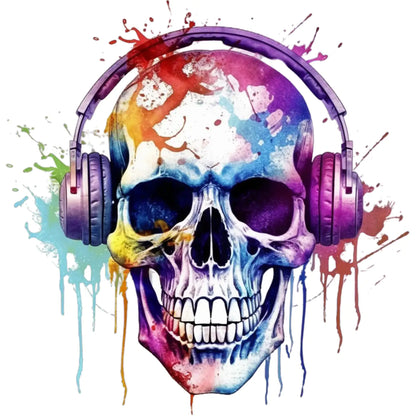 Bügelbild Splash Schädel Skullbeats